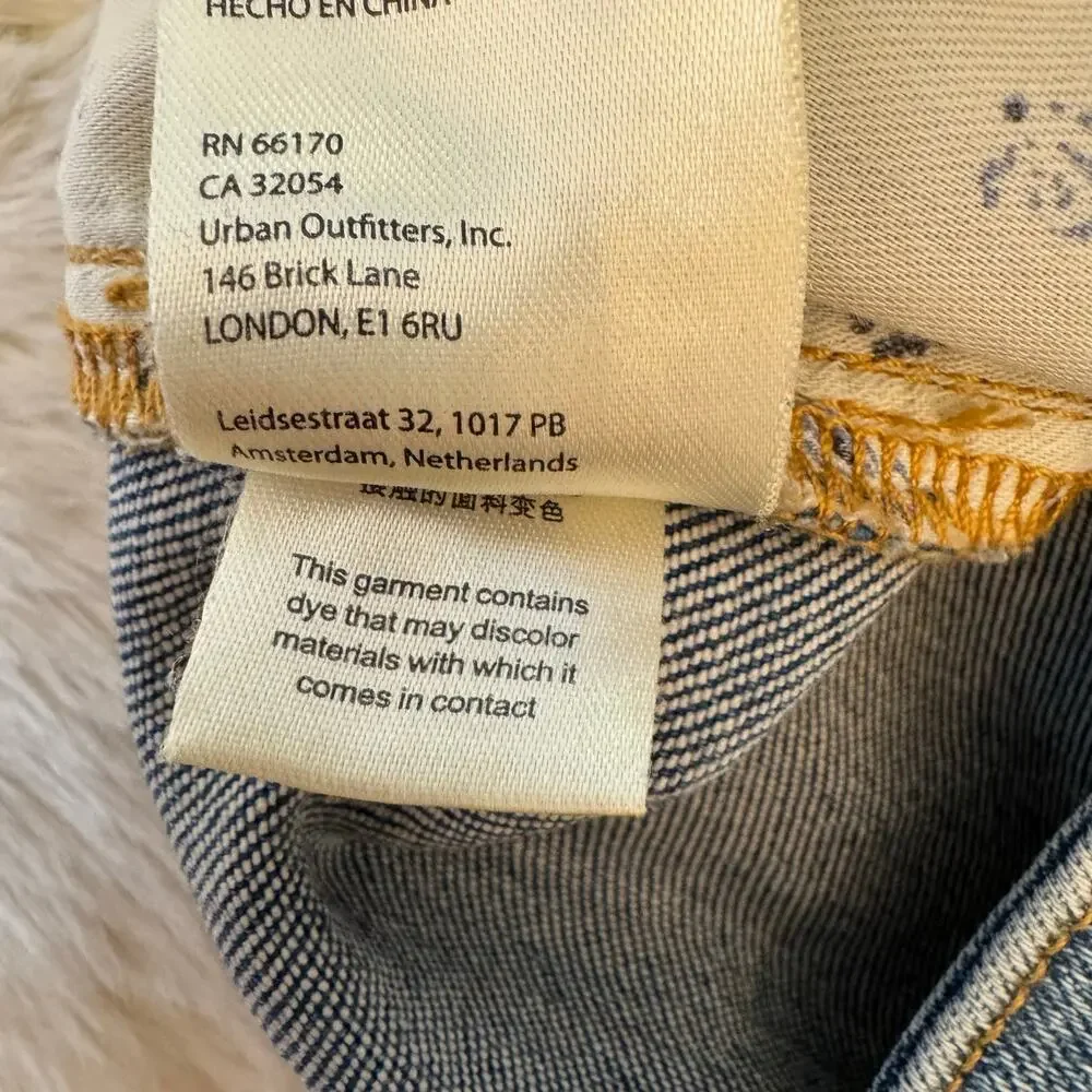Pilcro and The Letterpress The Cigarette Distressed Denim Jeans 28 NWT